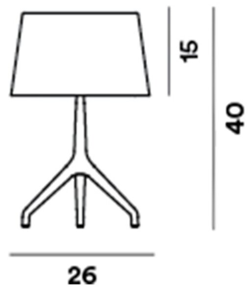 Stolne Lampa Foscarini, prigušiv, Sivo, Dnevna soba, Aluminij