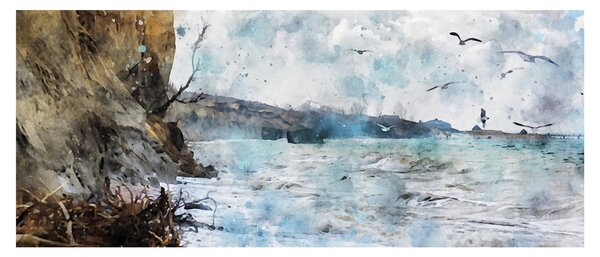 Slika - Greben, akvarel (120x50 cm)