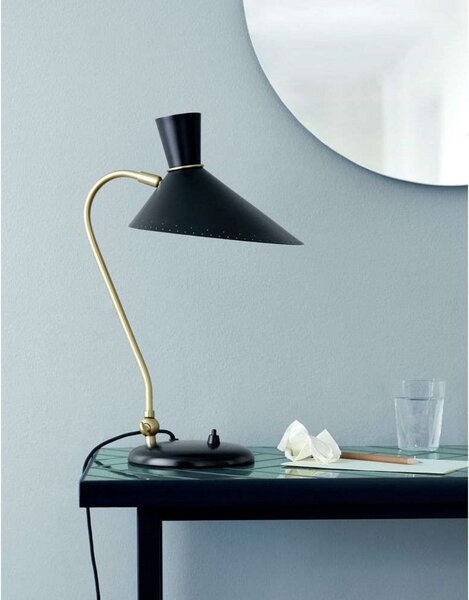 Stolne Lampa Warm Nordic, Bloom, Crno, Dnevna soba, Metal, Vintage