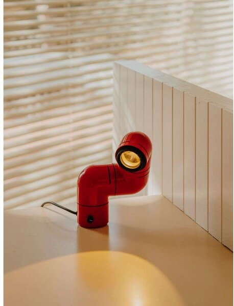 Stolne Lampa Santa & Cole, prigušiv, Crvena, Dnevna soba, Plastika