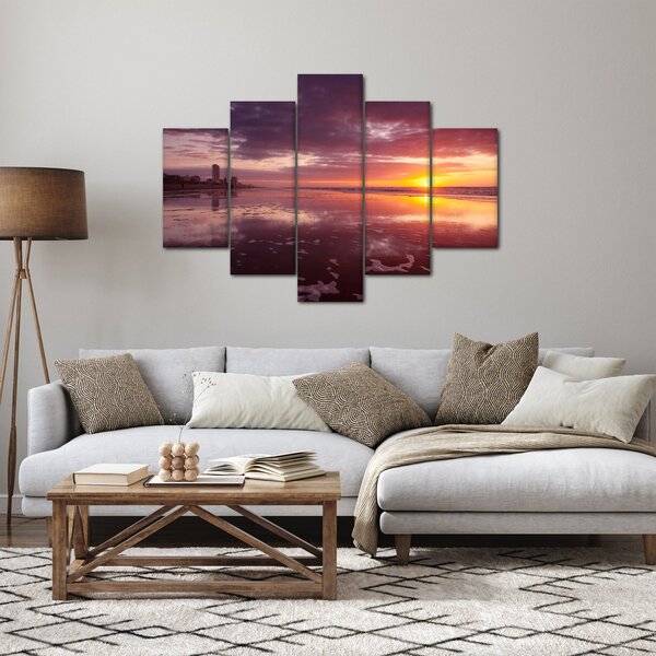 Slika - Plaža u zalasku sunca (150x105 cm)