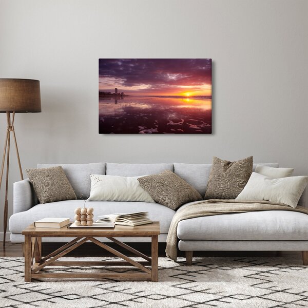 Slika - Plaža u zalasku sunca (90x60 cm)