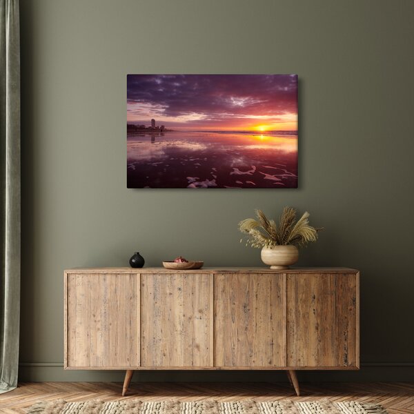 Slika - Plaža u zalasku sunca (90x60 cm)