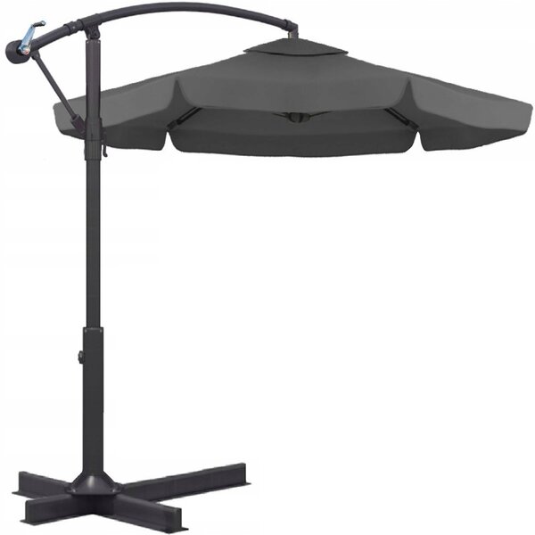 Vrtni sklopivi suncobran ARCADIA 300 cm, sivi