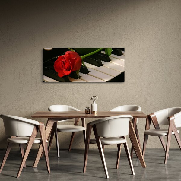 Slika - Klavir i ruže (120x50 cm)