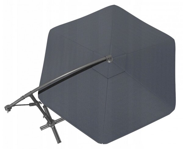 Vrtni sklopivi suncobran ARCADIA 300 cm, sivi