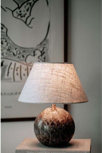 Stolne Lampa Globen Lighting, Smeđa / hrđa, Dnevna soba, Tkanina / tekstil