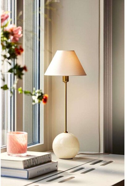 Stolne Lampa Globen Lighting, IRIS, Bež, Dnevna soba, Staklo, Vintage