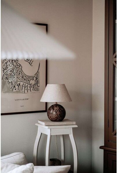 Stolne Lampa Globen Lighting, Smeđa / hrđa, Dnevna soba, Tkanina / tekstil