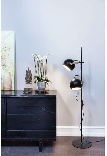 Podne Lampa Halo Design, Crno, Dnevna soba, Staklo