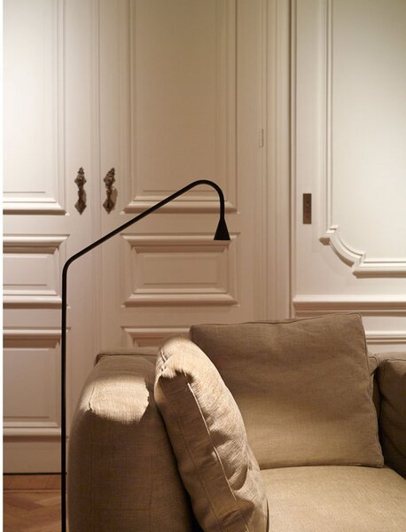 Podne Lampa Trizo21, Crno, Dnevna soba, Mjed