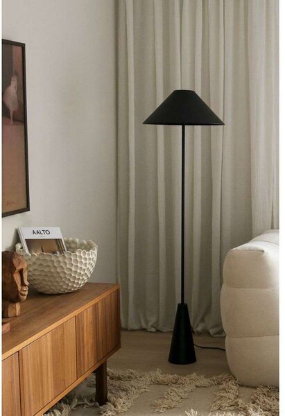 Podne Lampa Globen Lighting, Cannes, Crno, Dnevna soba, Metal, Dizajn