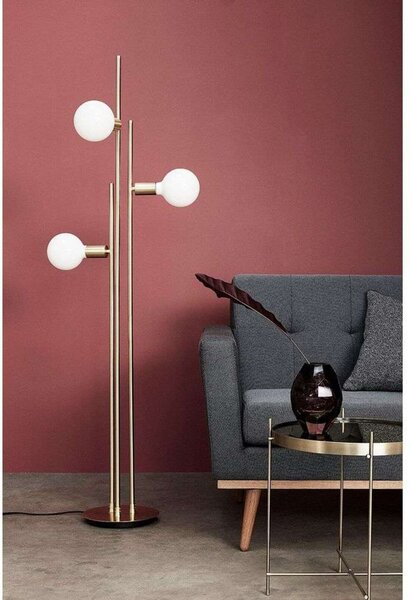 Podne Lampa Hübsch, Bijela, Dnevna soba, Metal