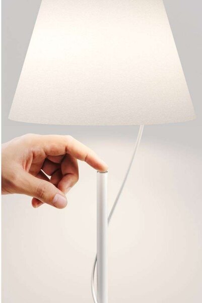 Podne Lampa Lodes, prigušiv, Bijela, Dnevna soba, Metal