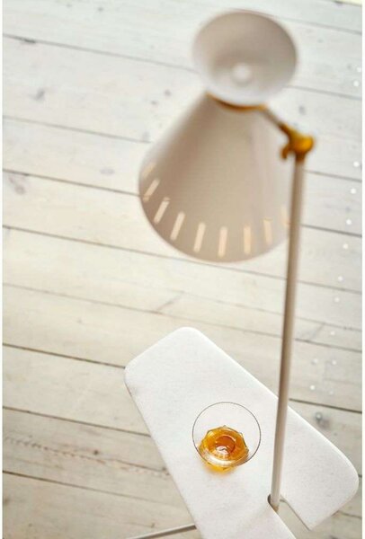 Podne Lampa Warm Nordic, Cone, Bijela, Dnevna soba, Metal, Vintage