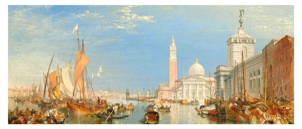 Slika - Joseph Mallord William Turner, Venice the Dogana and San Giorgio Maggiore, reprodukcije (120x50 cm)