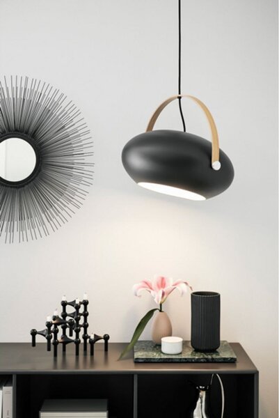 Viseće Svjetiljka Halo Design, Crno, Blagovaonica, Staklo