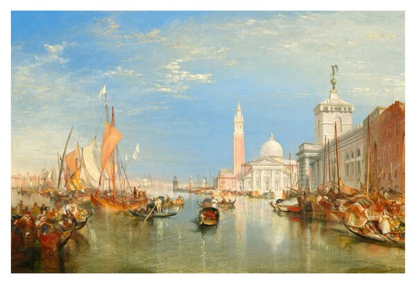 Slika - Joseph Mallord William Turner, Venice the Dogana and San Giorgio Maggiore, reprodukcije (90x60 cm)