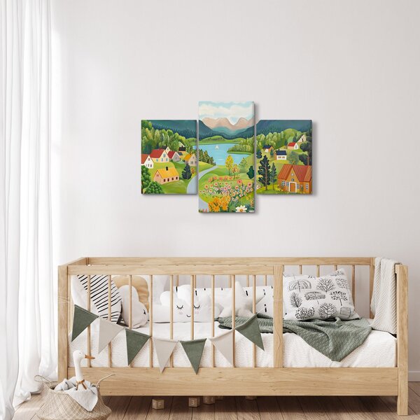 Slika - Selo u planinama (90x60 cm)