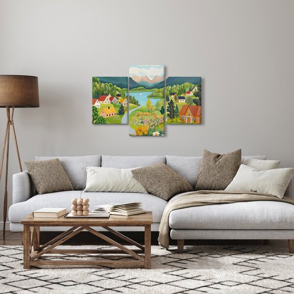 Slika - Selo u planinama (90x60 cm)