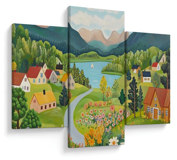 Slika - Selo u planinama (90x60 cm)