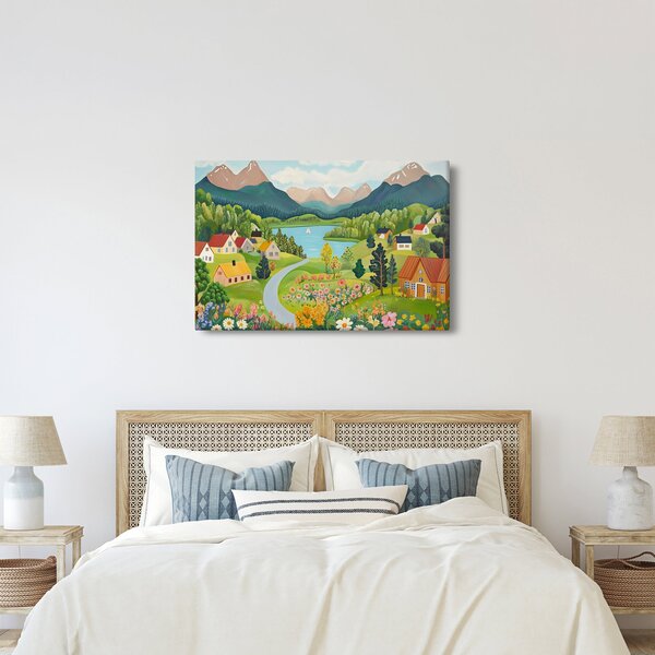 Slika - Selo u planinama (90x60 cm)