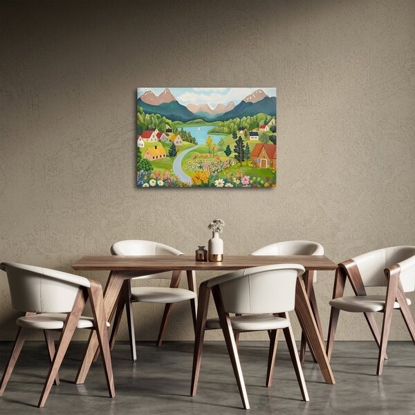 Slika - Selo u planinama (70x50 cm)