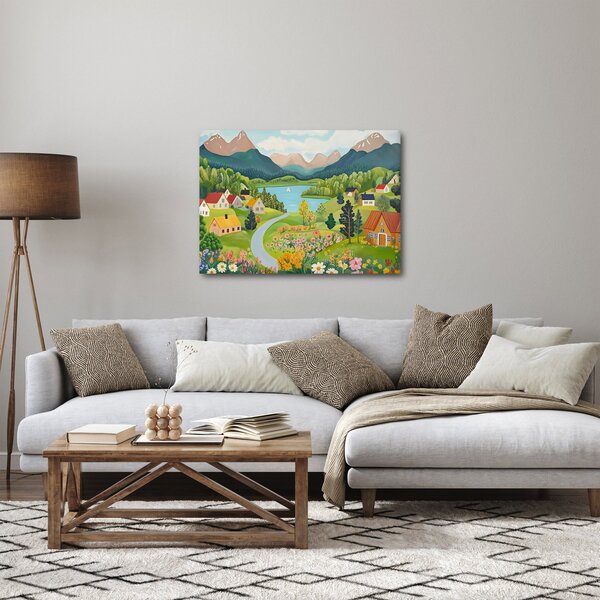 Slika - Selo u planinama (70x50 cm)