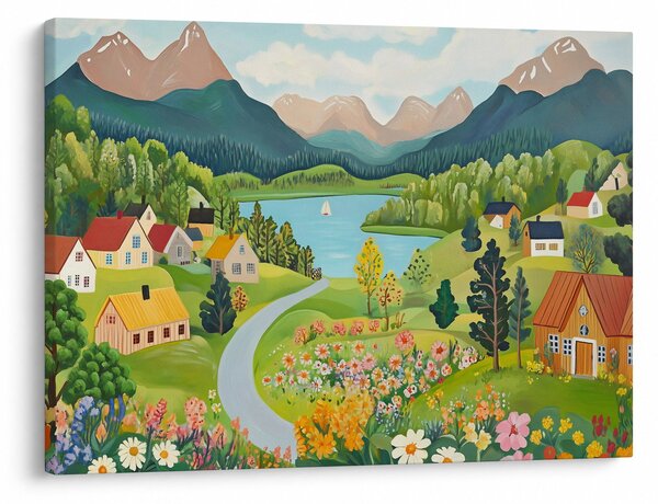 Slika - Selo u planinama (70x50 cm)
