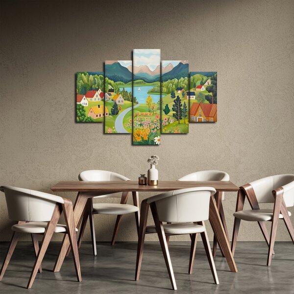 Slika - Selo u planinama (150x105 cm)