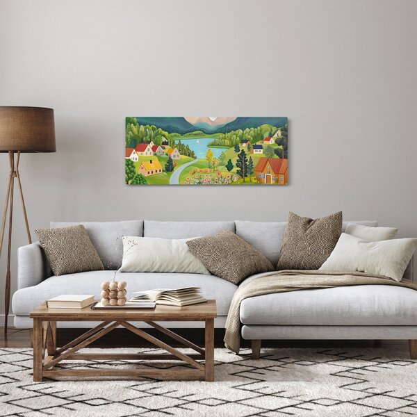 Slika - Selo u planinama (120x50 cm)