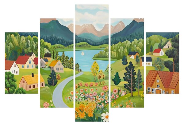 Slika - Selo u planinama (150x105 cm)