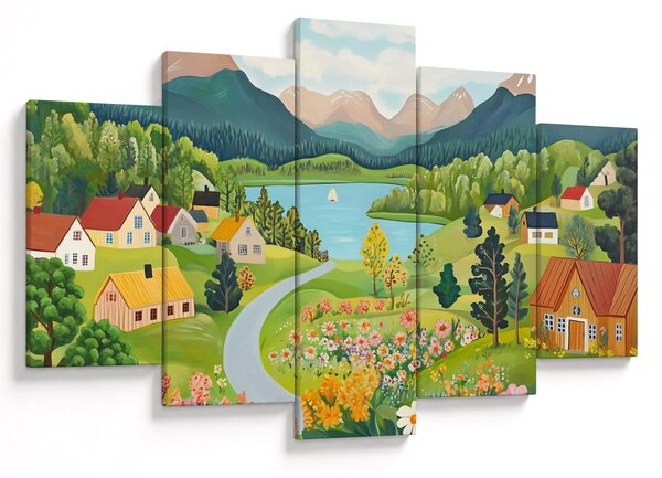 Slika - Selo u planinama (150x105 cm)