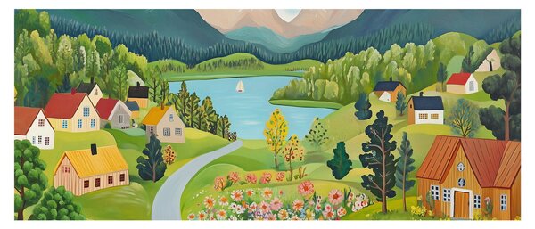 Slika - Selo u planinama (120x50 cm)