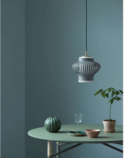 Viseće Svjetiljka Warm Nordic, Opal Lamella, prigušiv, Sivo, Blagovaonica, Metal, Vintage