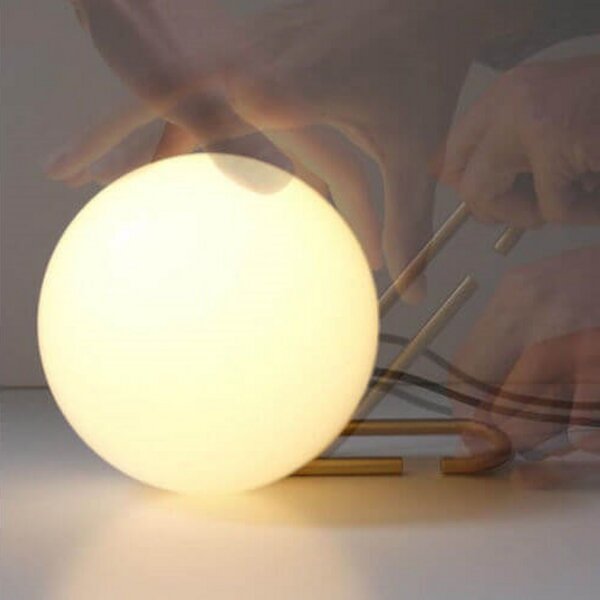 Stolne Lampa Artemide, Zlato / mjed, Dnevna soba, Metal