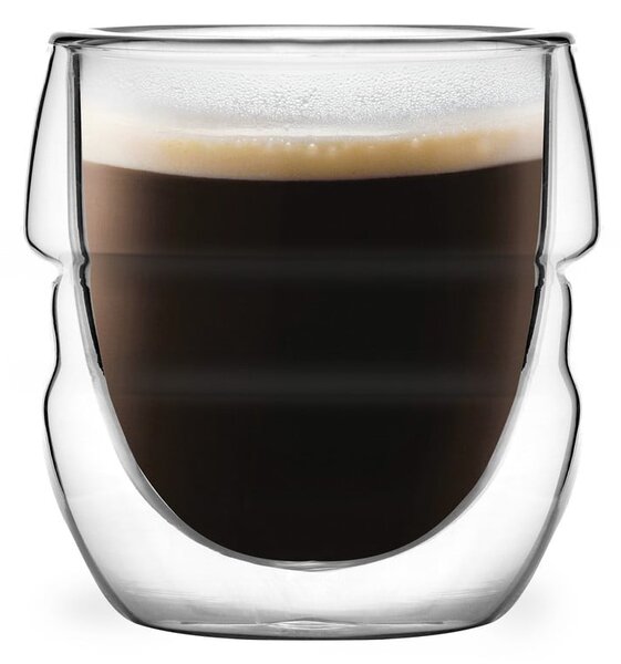 Staklene šalice u setu 2 kom za espresso/s dvostrukom stijenkom 70 ml Sferico – Vialli Design