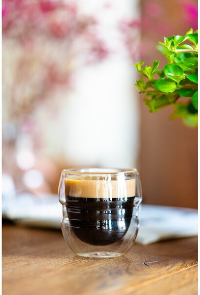 Staklene šalice u setu 2 kom za espresso/s dvostrukom stijenkom 70 ml Sferico – Vialli Design