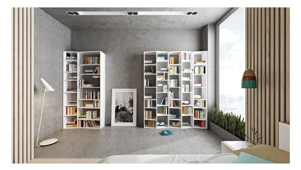 Bijela biblioteka 182x224 cm Valsa – TemaHome