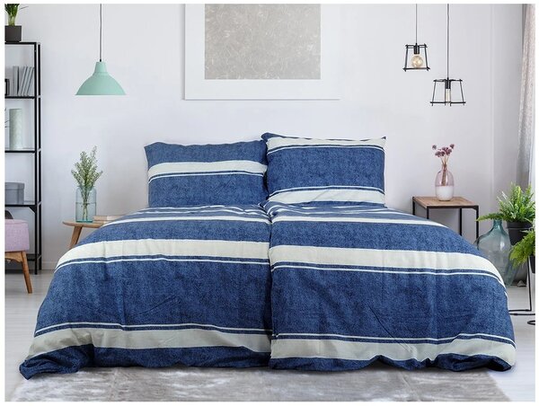 Posteljina od Renforcé pamuka BLUE LINE plava Dimenzije posteljine: 70 x 90 cm | 140 x 200 cm