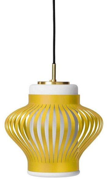 Viseće Svjetiljka Warm Nordic, Opal Lamella, prigušiv, Žuta, Blagovaonica, Metal, Vintage