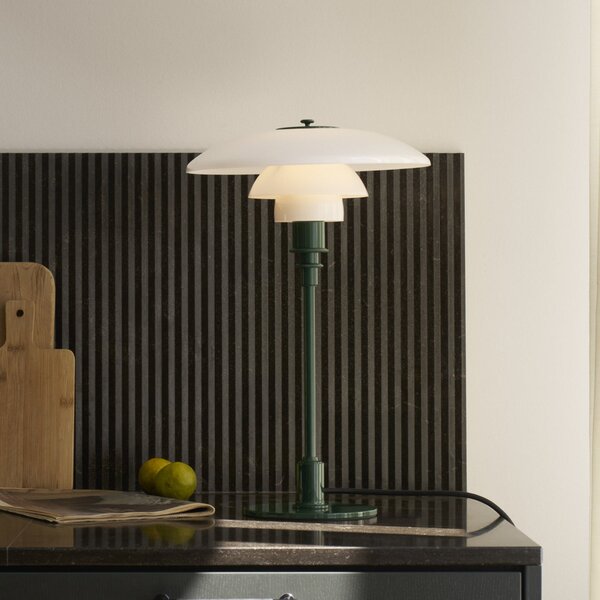 Louis Poulsen PH 3/2 stolna lampa, tamnozelena, Ø 28 cm, Zelena, Dnevni boravak/blagovaonica, Staklo