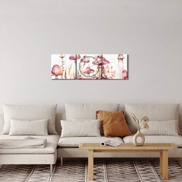 Slika - Ružičasta vila (sa satom) (90x30 cm)