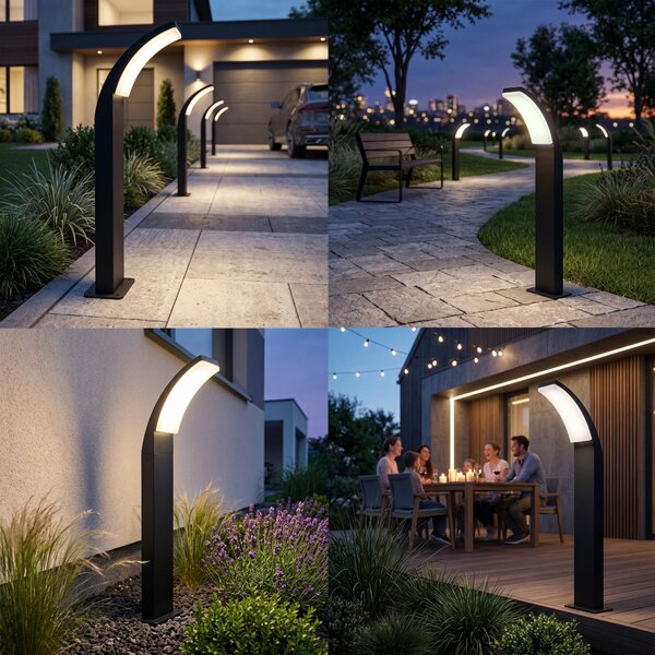 Vrtna stajaća LED lampa JNH033-G Black