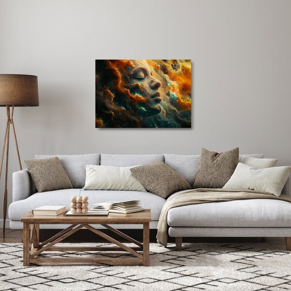 Staklena slika - Lice u svemiru (70x50 cm)
