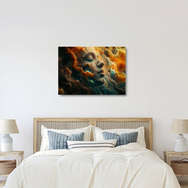 Staklena slika - Lice u svemiru (70x50 cm)