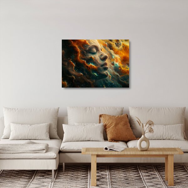 Staklena slika - Lice u svemiru (70x50 cm)
