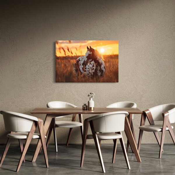 Slika - Konj pri zalasku sunca (90x60 cm)