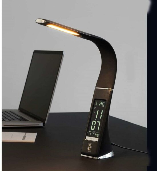 Stolne Lampa Halo Design, prigušiv, Crno, Dnevna soba, Metal