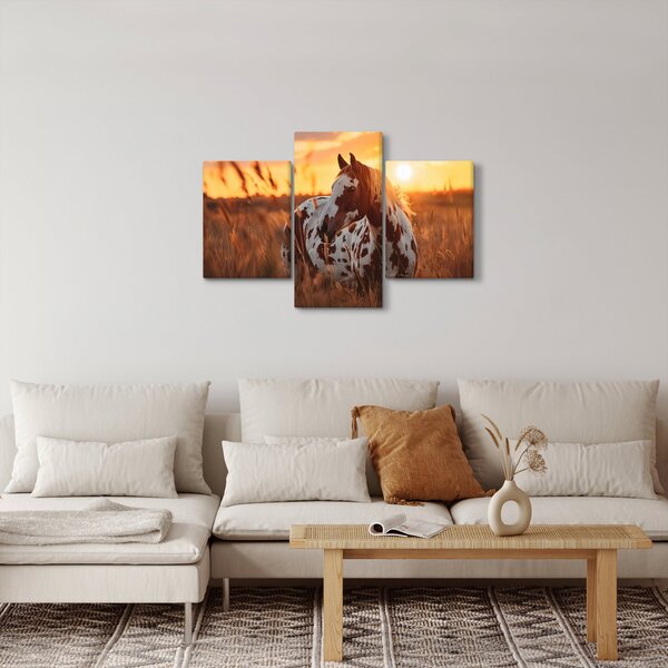 Slika - Konj pri zalasku sunca (90x60 cm)